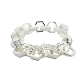 10" New Silver 925 Hex Bracelet (86.53g) - Goldbank Jewellers